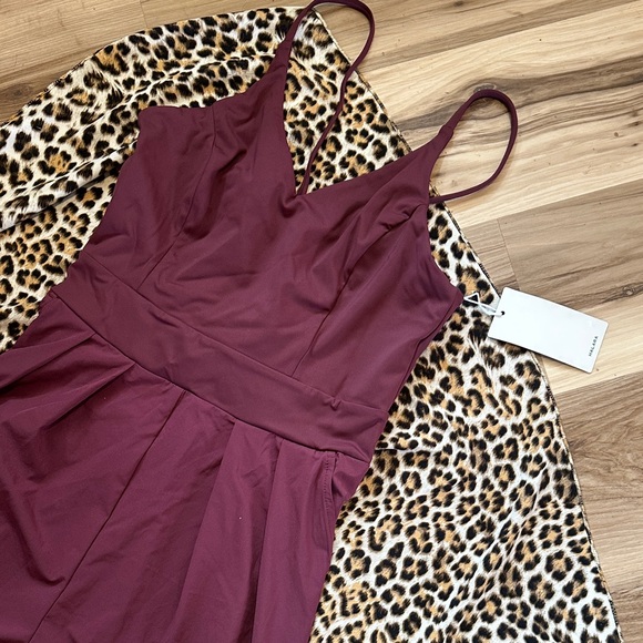 HALARA Wine Red Jumpsuit - Picture 4 of 5